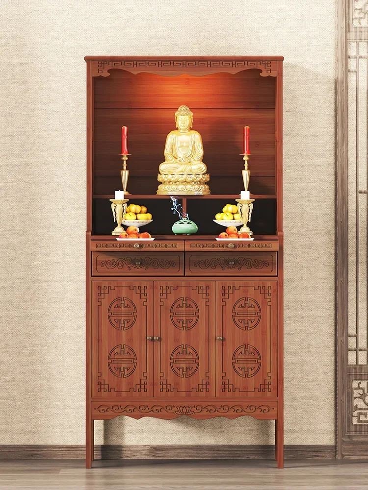 

Buddhist Shrine Chinese Style Clothes Closet God of Wealth Buddha Cabinet Home Bodhisattva Temple Shrine Altar