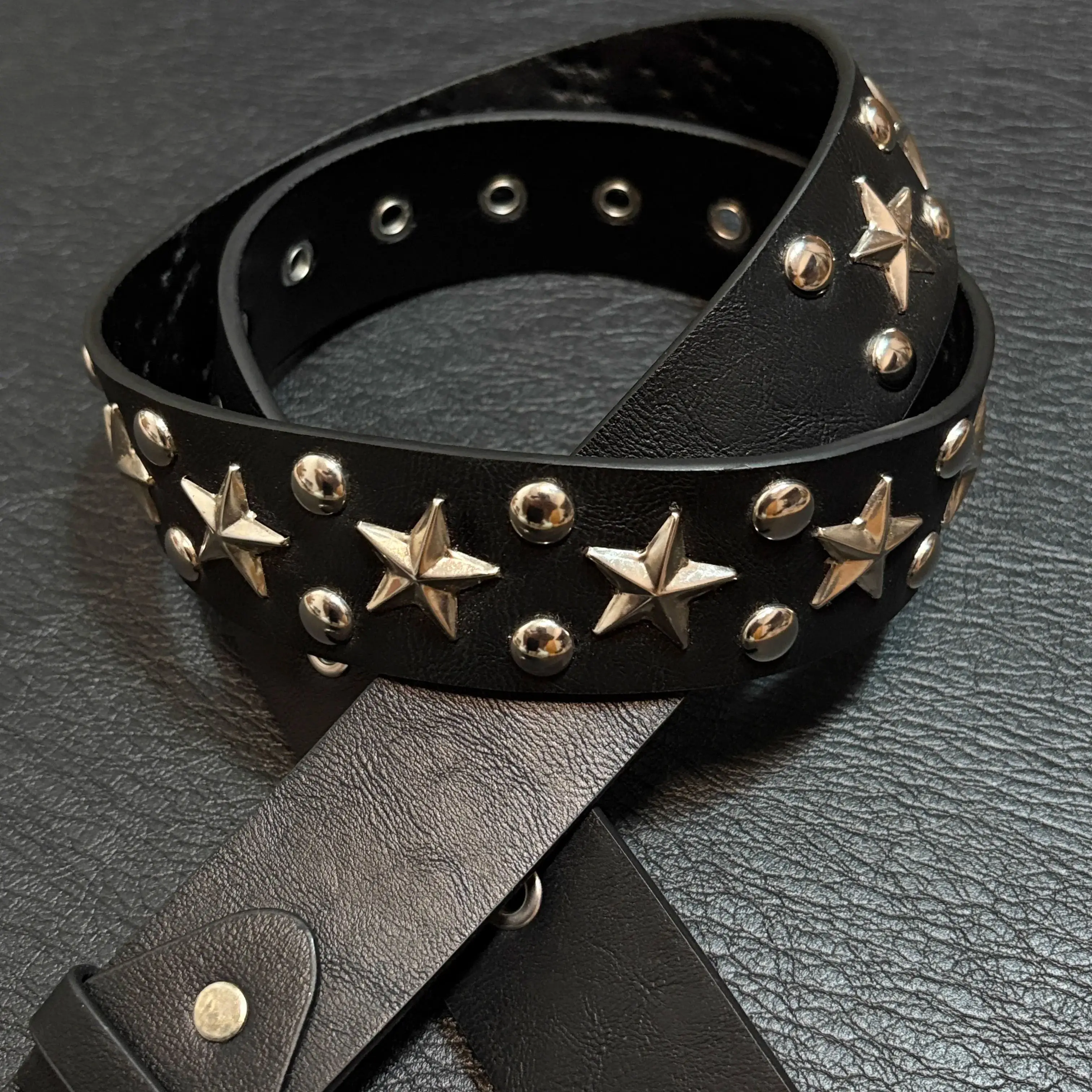 

Мужской и женский винтажный корсет со звездами и заклепками, черный корсет из искусственной кожи в стиле панк, женское пальто с поясом, платье с поясом, широкий пояс J2693