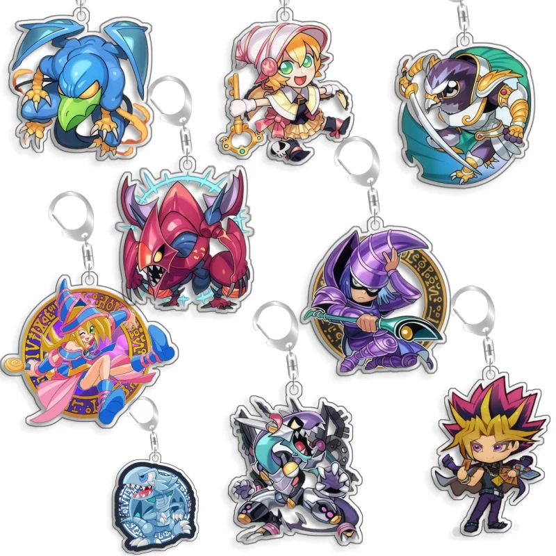 

For Yu Gi Oh Blue Eyes Ultimate Dragon Armed Dragon LV5 Yugi Mutou Acrylic Selfmade Cartoon Anime Keychain Pendant Toy Gift