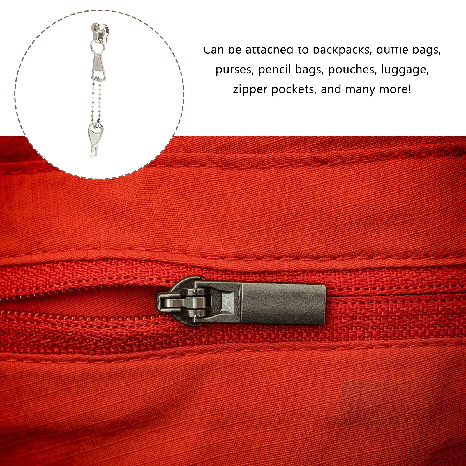 

2Pcs Zipper Head Accessories Metal Durable Replacement Parts for Backpacks Bags Coats Pants Garment DIY Projects Zipper