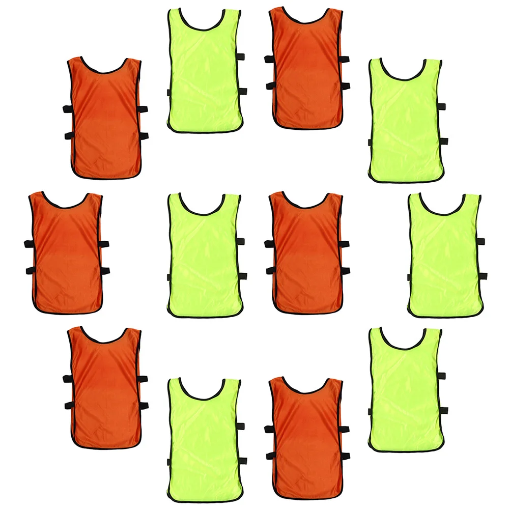 

12Pcs Kids Basketball Football Training Vests Breathable Polyester Pinnies Team Sports Practice Jerseys Portable Washable