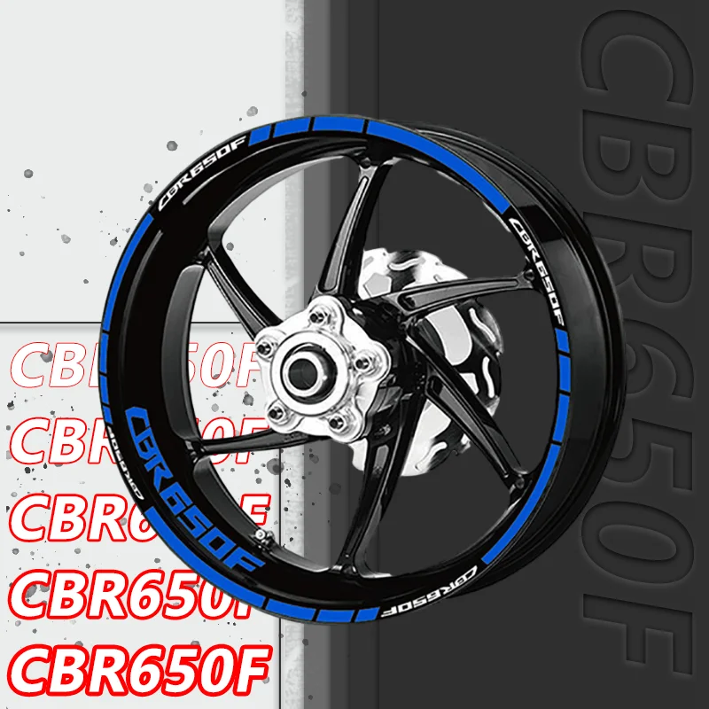 NEW For CBR650R CBR650F CBR1000RR CBR Motorcycle Wheel Stickers Front Rear Tire Decorative Decal Reflective Tire Rim Stickers