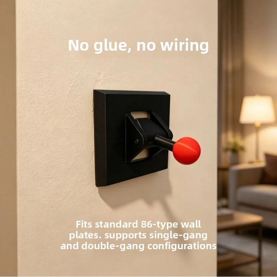 Wall Switch Socket Decor Cover, Arcade Rocker Shaped Switch Panel Ornament Home Decoration