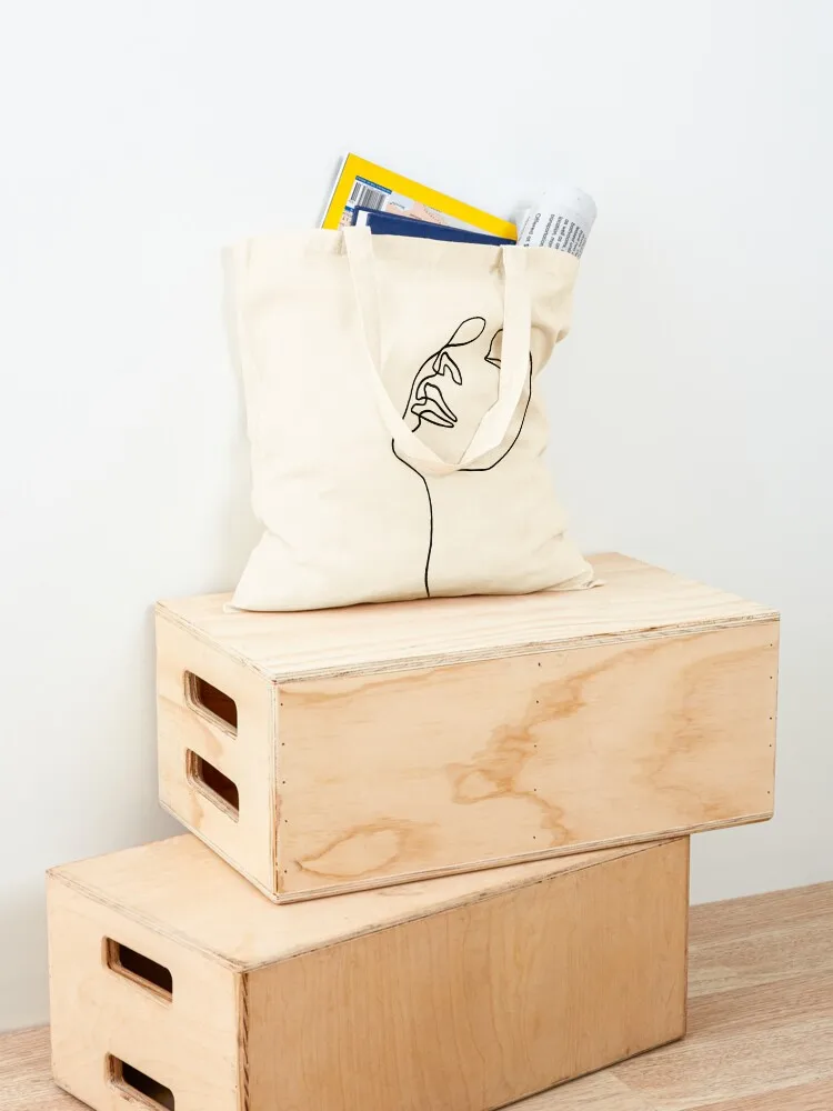 Abstract Face VII - One Line Art Tote Bag cloth bag woman Cloth bag Candy bags shopper women