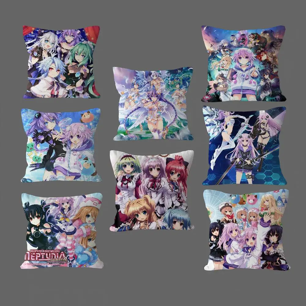 

H-Hyperdimension N-Neptunia Pillow Gift Home Office Decoration Bedroom Sofa Car Cushion Cover Case 45x45