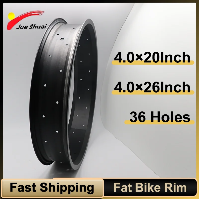 20/26 4.0Inch Snow Bike Rims 80mm Width Fat Tire Rim 36 Holes Fat bike Cycling Replacement Aluminium Alloy No Return No Exchange