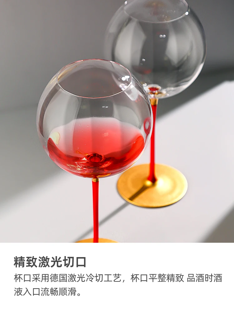 European Luxury Crystal Wine Glass, High-grade Goblet, Wine Glass, Household Sensory Cup, Kitchen, Hotel Clear Glass Mug