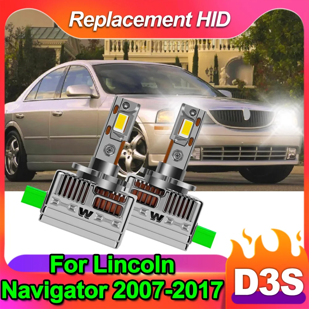 

For Lincoln Navigator 2007-2017 D3S D3R LED Headlight Kit Bulbs 150W 20000LM 6000K White Replacement Conversion Lamp
