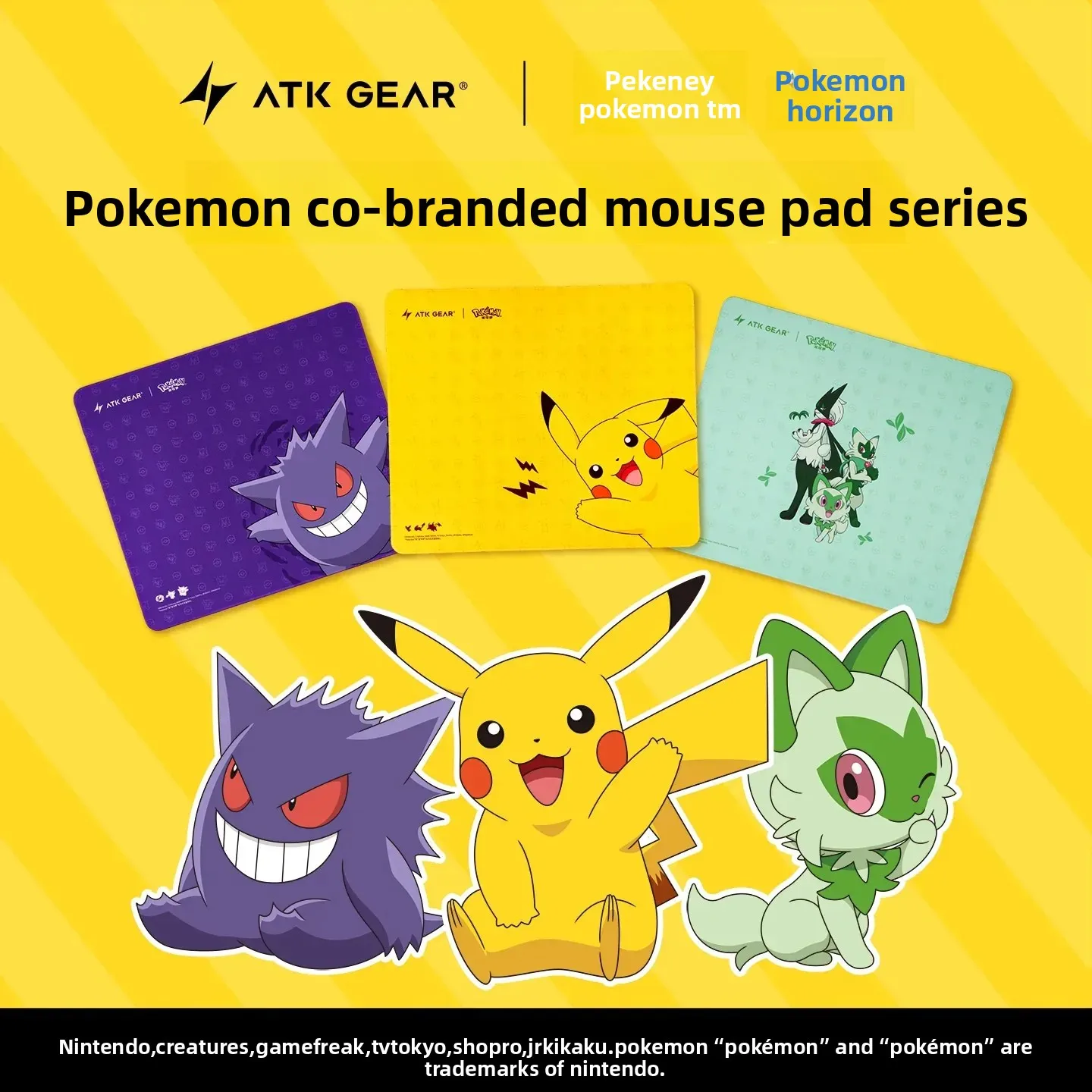 ATK Cartoon Co‑branded Gaming Mouse Pad Smooth Surface Non‑Slip Rubber Base Desk Mat For Esports PC Gamer Collectible Decor