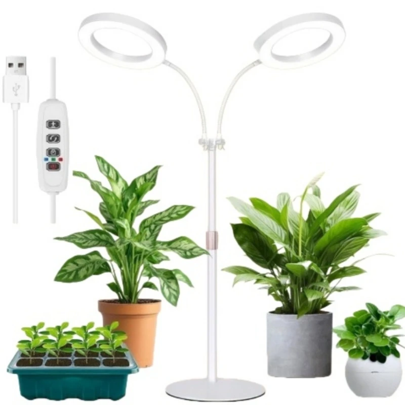 Luz crescimento LED, altura ajustável 23-67 polegadas, configuração ciclo 3/9/12H, mudança com 10 níveis