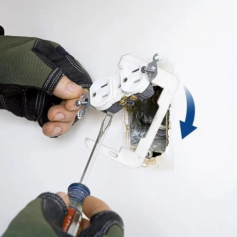 5/10 Stück Wandplatten-Abstandshalter, Abstandshalter für Steckdosen, Metall-Nivellierplatten für die Reparatur von Steckdosen – Detail 8