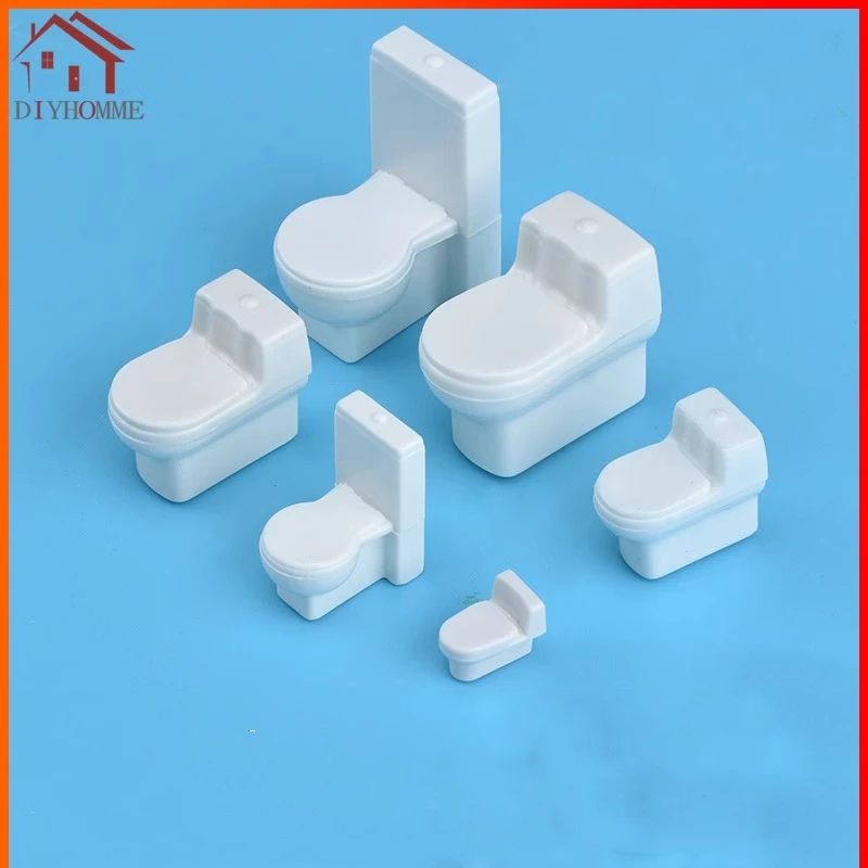 10pc 1/20 1/25 1/30 1/50 scale Bathroom Toilet Closestool Dollhouse Furniture Ornament Model Building Interior Scene Accessories