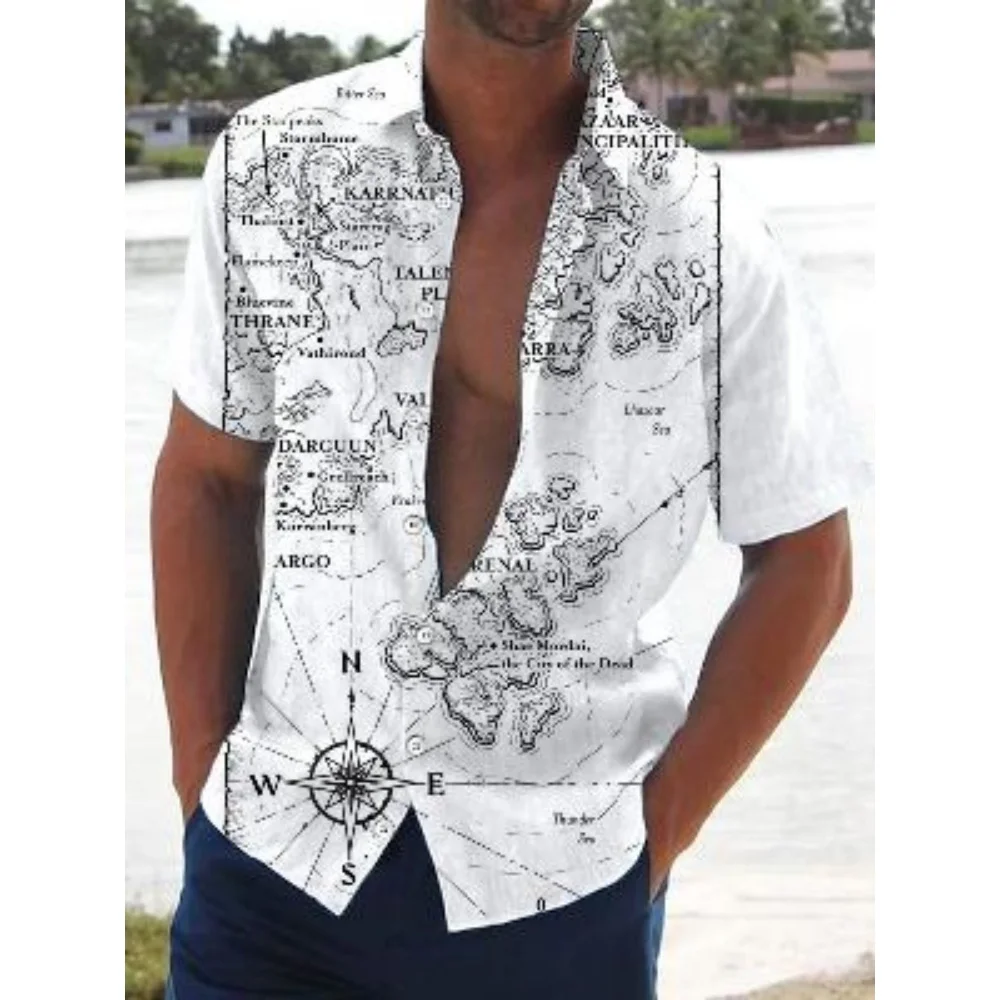 

Men's Shirt Summer Casual Fashion Short Sleeved Shirt For Men Loose Breathable Hawaiian Shirt Man Casual Men's Clothing Top