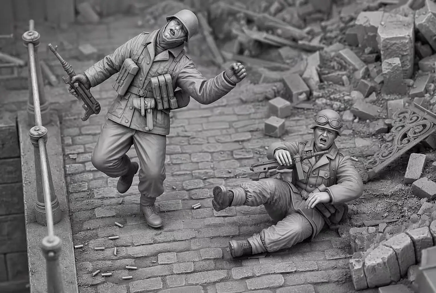 Resin-Figurenmodellbausätze im Maßstab 1:35, Geschichte, Militär, Hobby, Miniatur, Diorama, Spielzeug, Infanterie, 2 Figuren, unmontiert und unbemalt