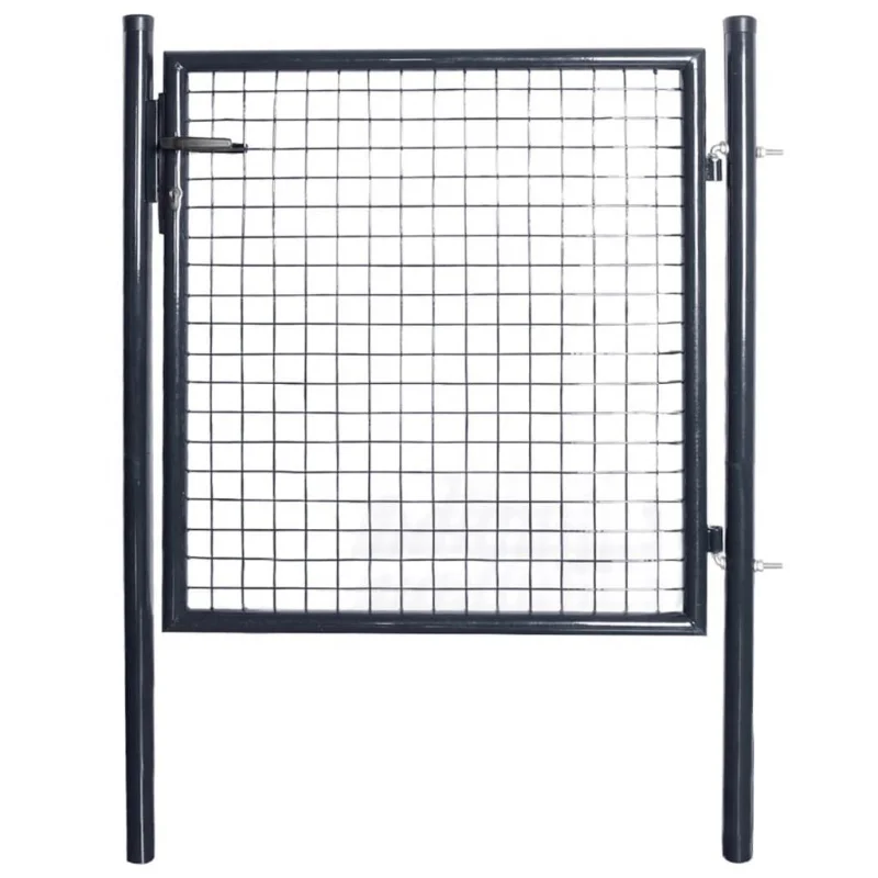 

Gray Galvanized Steel 33.7"x39.4" Mesh Garden Gate Fencing Trellis & Gates Product Shipment from US warehouse