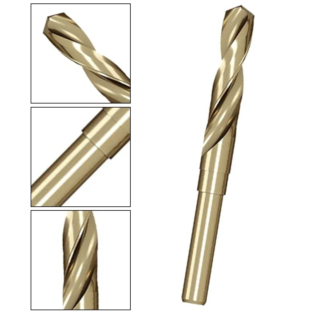 Broca HSS Cobalto, Haste Reduzida, Perfuração Elétrica de Metal, Alumínio, Aço Inoxidável, Ferramenta Elétrica, 14-22mm, 1Pc