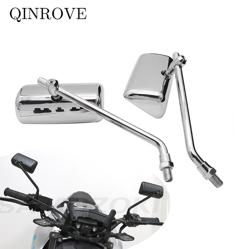 Retro 8 10mm Motorcycle Mirror Aluminum Rearview Mirror Universal For Kawasaki Vulcan Honda Shadow VT600 VTX 1300 750 virago 535