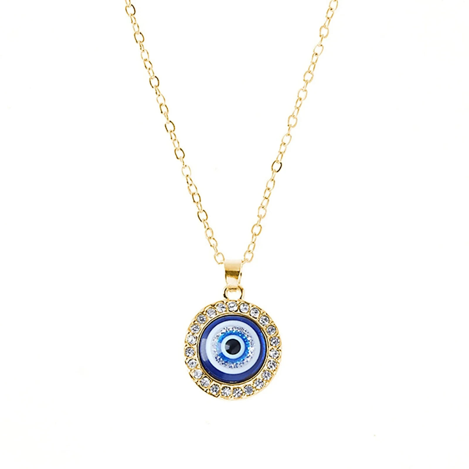 Turkish Protect Lucky Necklace Evil Eye Pendant Necklace Eye Rope Chain Necklace Vintage Necklace for Women Men for Jewelry Gift