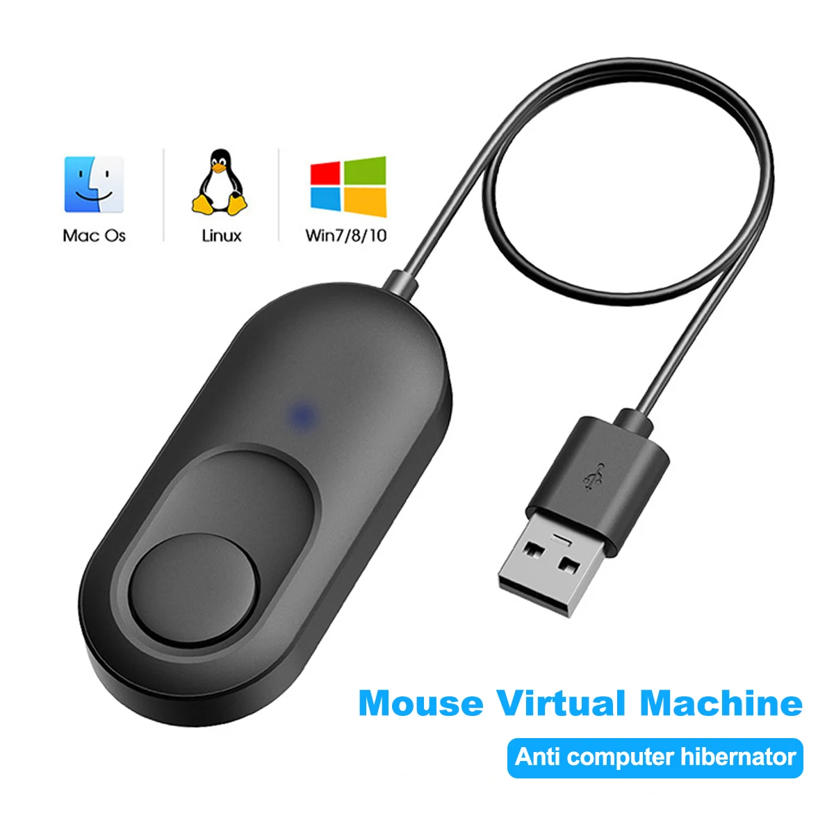 

Mouse Jiggler Mover with 3 gear Adjustment, Virtual Mouse anti Sleep, Movement to Prevent Computer Screen Lock, Mouse Movement