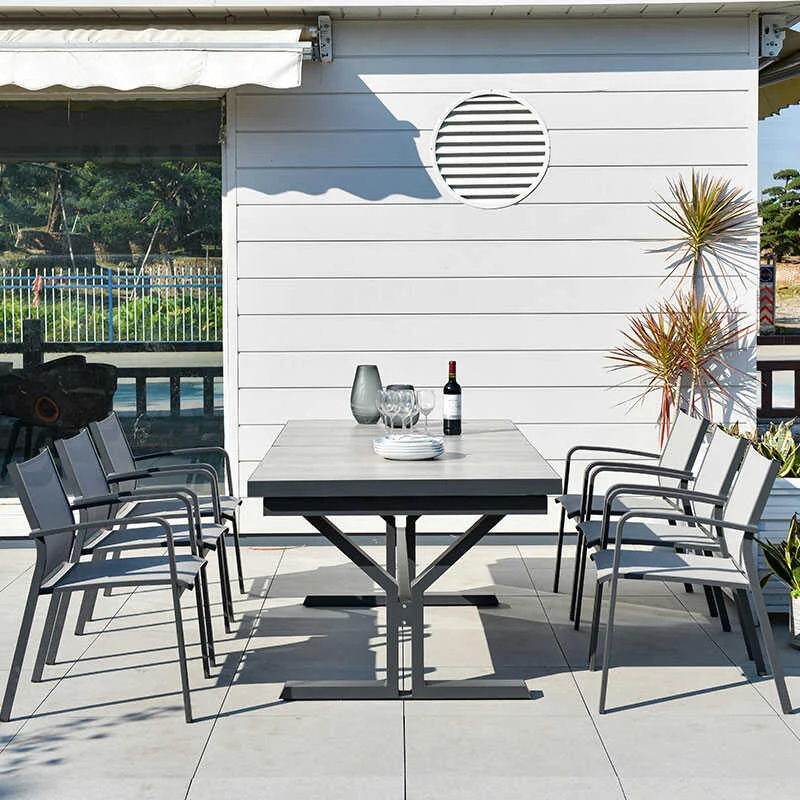 #Modern Outdoor Table Telescopic Function New Design High-Pressure Decorative Laminates (HPL) Lightweight Original Courtyards