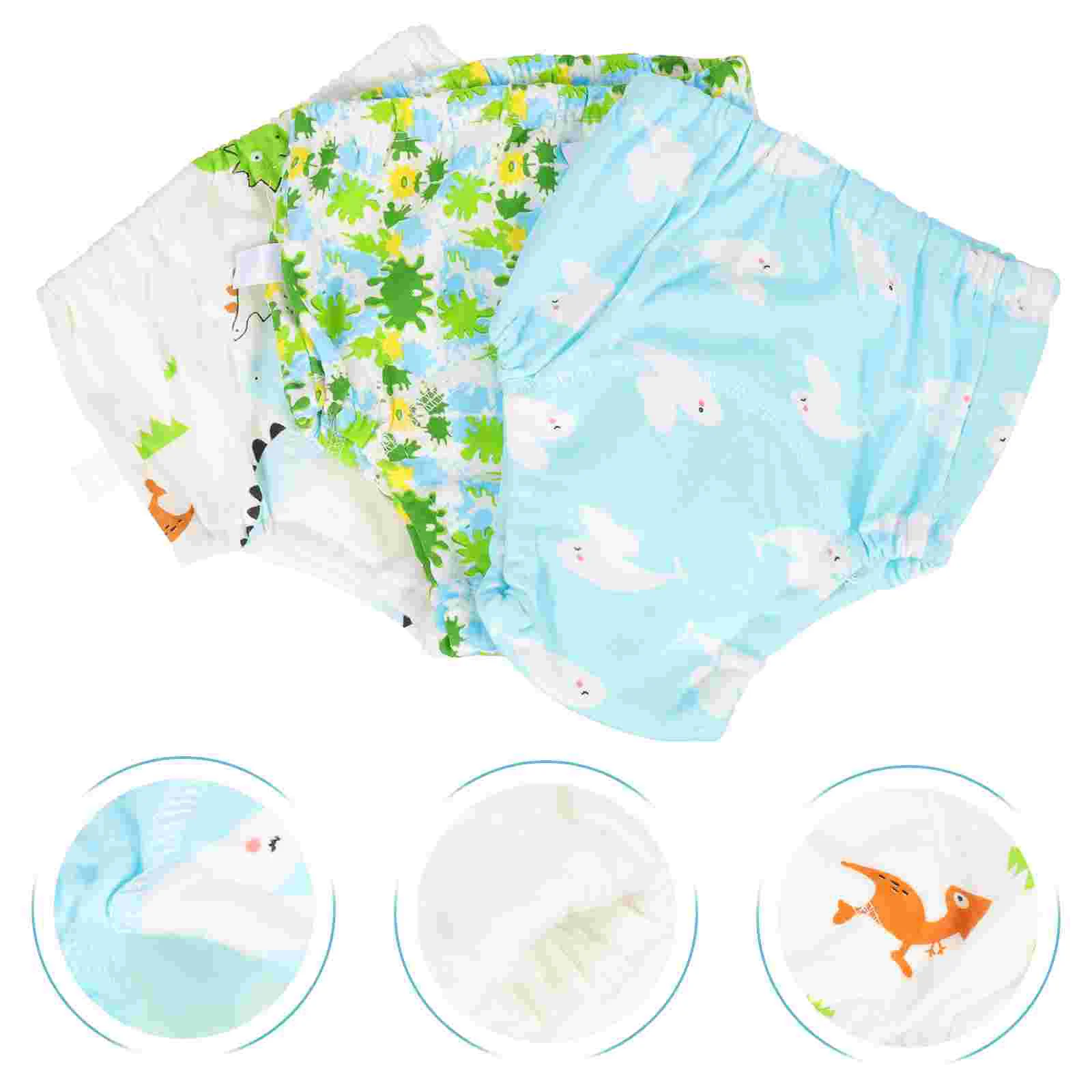 3 Pcs Swimming Pants Diaper Toddler Trunks Baby Girl Diapers Tpu Waterproof Layer