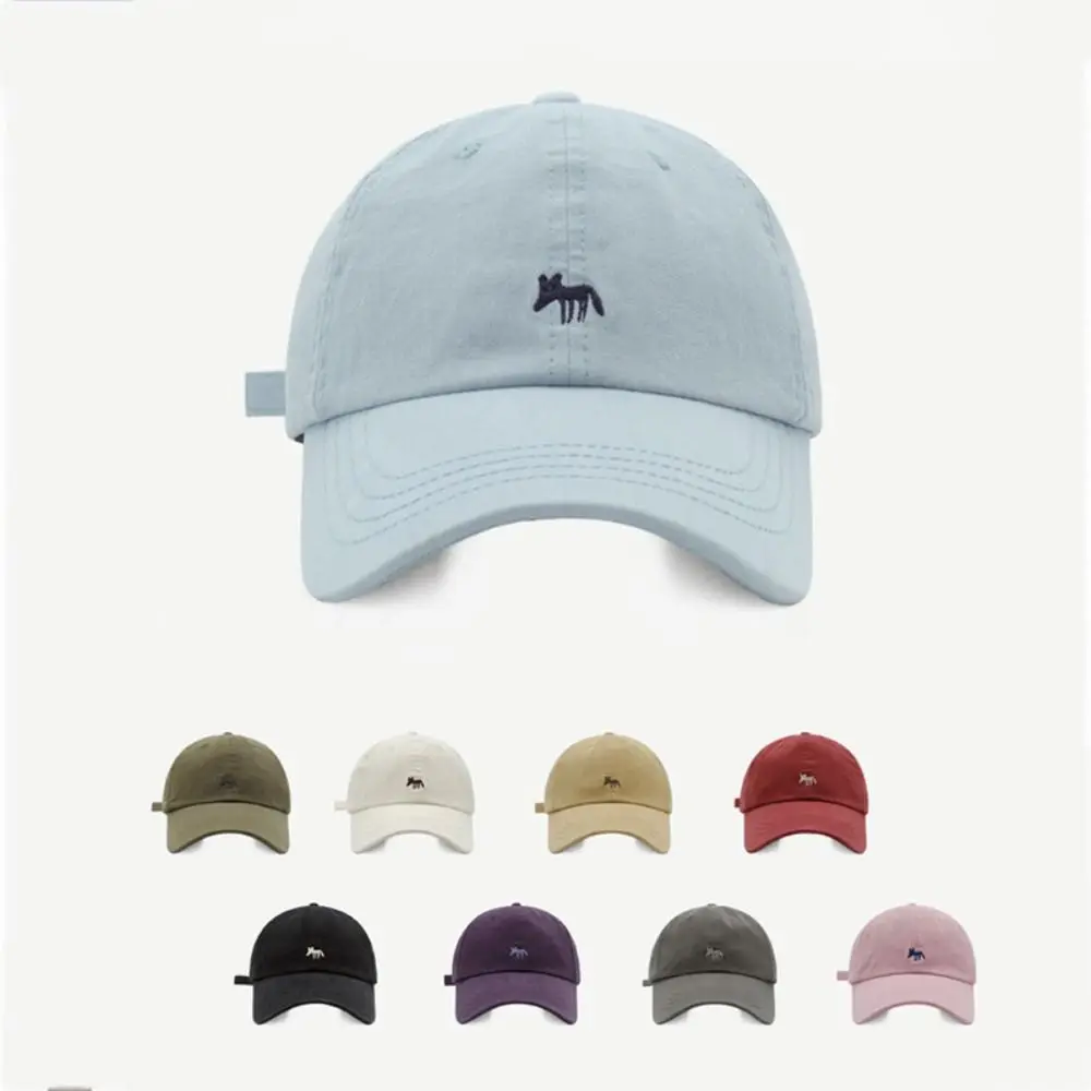 بسيطة مطرزة التطريز قبعة بيسبول الحيوانات القطن قماش قبعة بيسبول بلغت ذروتها قبعة واقية من الشمس قبعة الشمس في الهواء الطلق