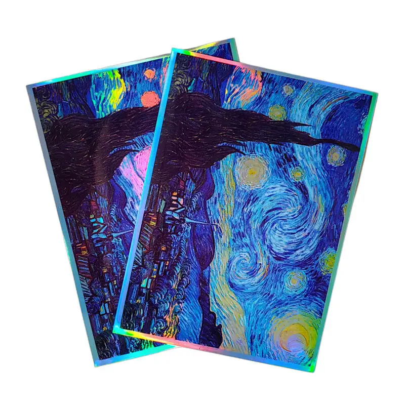 50pcs/set Yu-Gi-Oh! Runes Battlefield Flash Card Sleeve WS Anime Game Collection Card Protective Cover Gift Toy 63*90mm