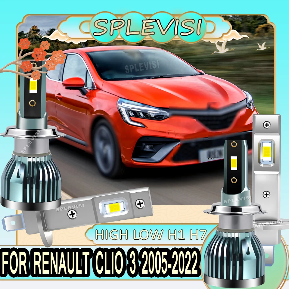 

Durable Car LED headlight high low beam Clear Beam IP68 For RENAULT CLIO 3 2005 2006 2007 2008 2009 2010 2011 2012 2013 -2022