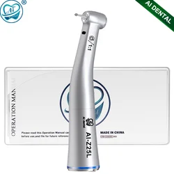 AI-Z25L Dental Instrument Low Speed 1:1 Handpiece Contra Angle Internal Quattro Spray with Optic Stainless Steel