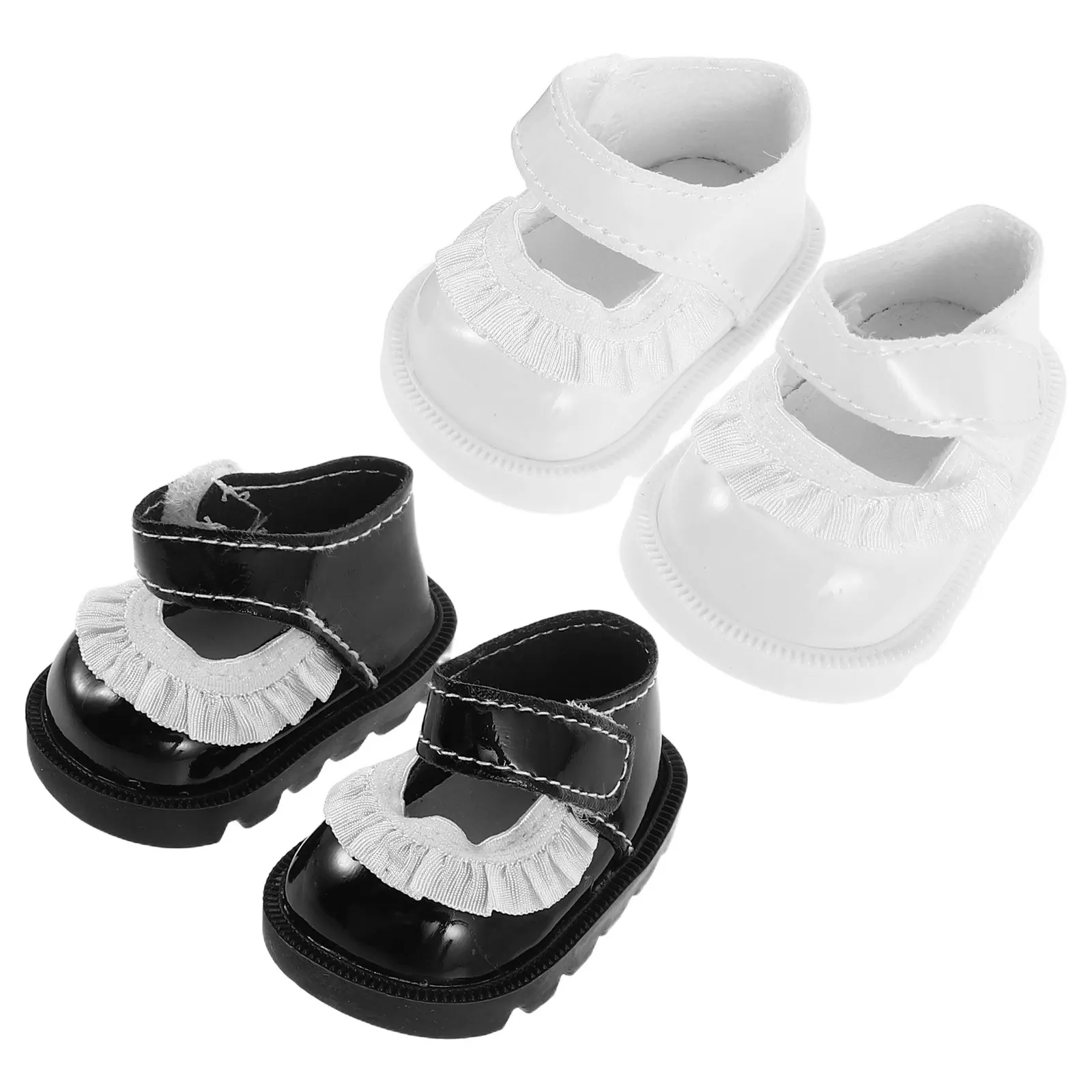 Chaussures miniatures à lacets de 20 Cm, 2 paires, accessoires de déguisement, chaussures de remplacement, style bébé fille, ornements pour la maison, 2 pièces
