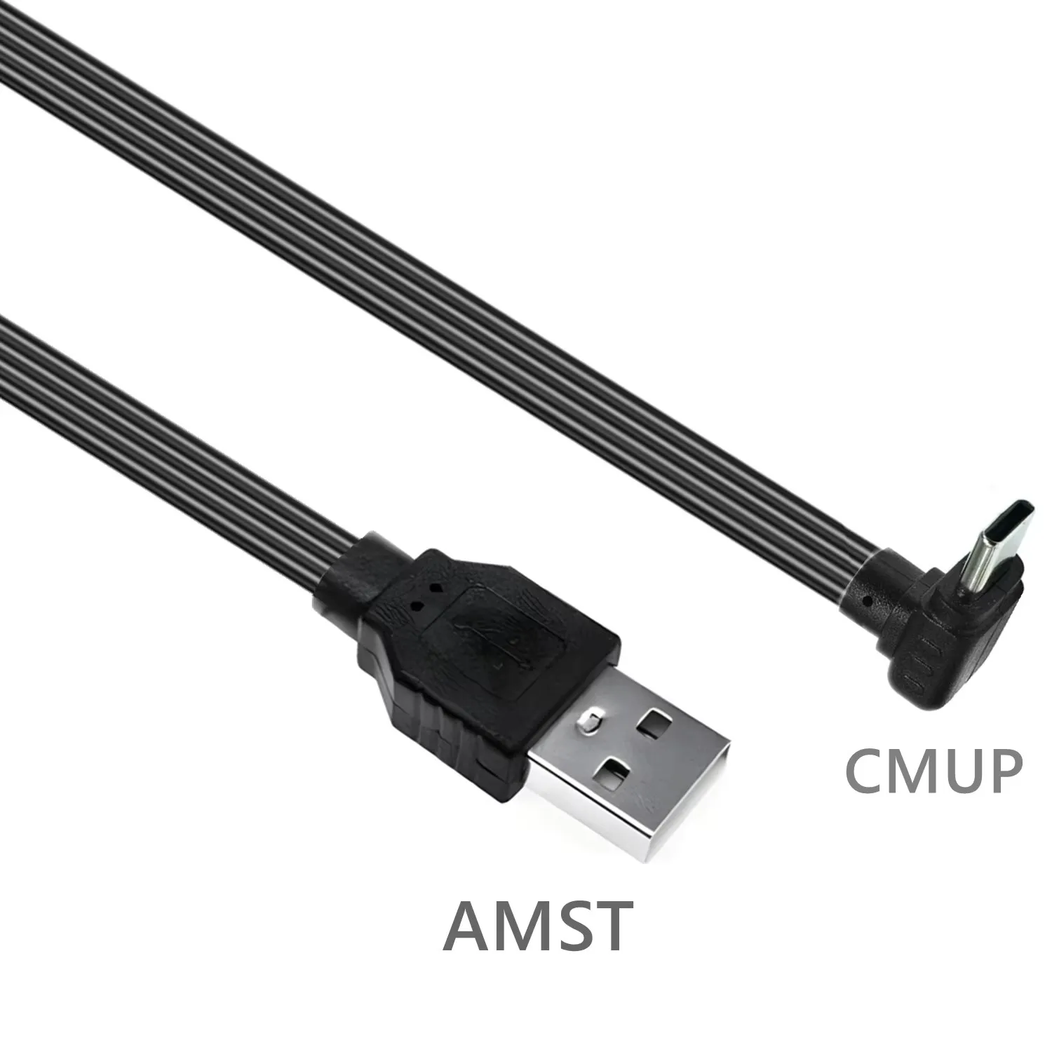 

10CM-100CM double sided plug type c data cable Android super flat soft double elbow mobile game tpc c charger short line