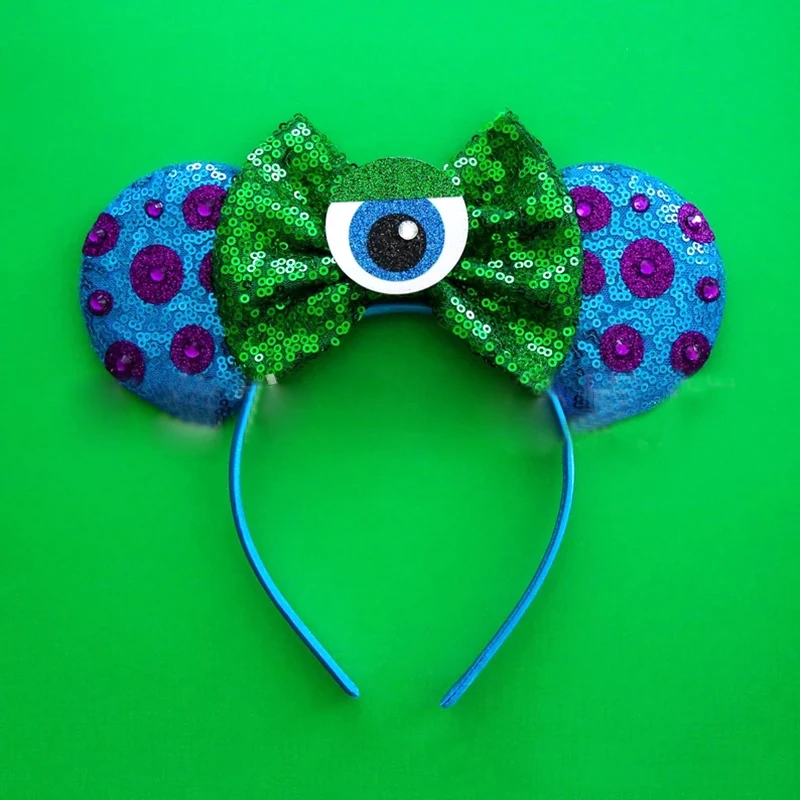 Disney Monsters Inc Mickey Mouse Headbands Mike Wazowski Ear Headband for Girls Kid Sulley Alien Headwear Women Hair Accessories