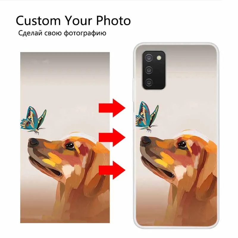 Customized Personalized Photo Phone Cases For Samsung Galaxy A03S M30S A41 A31 A01 A51 Cover DIY Picture Image Design Clear TPU