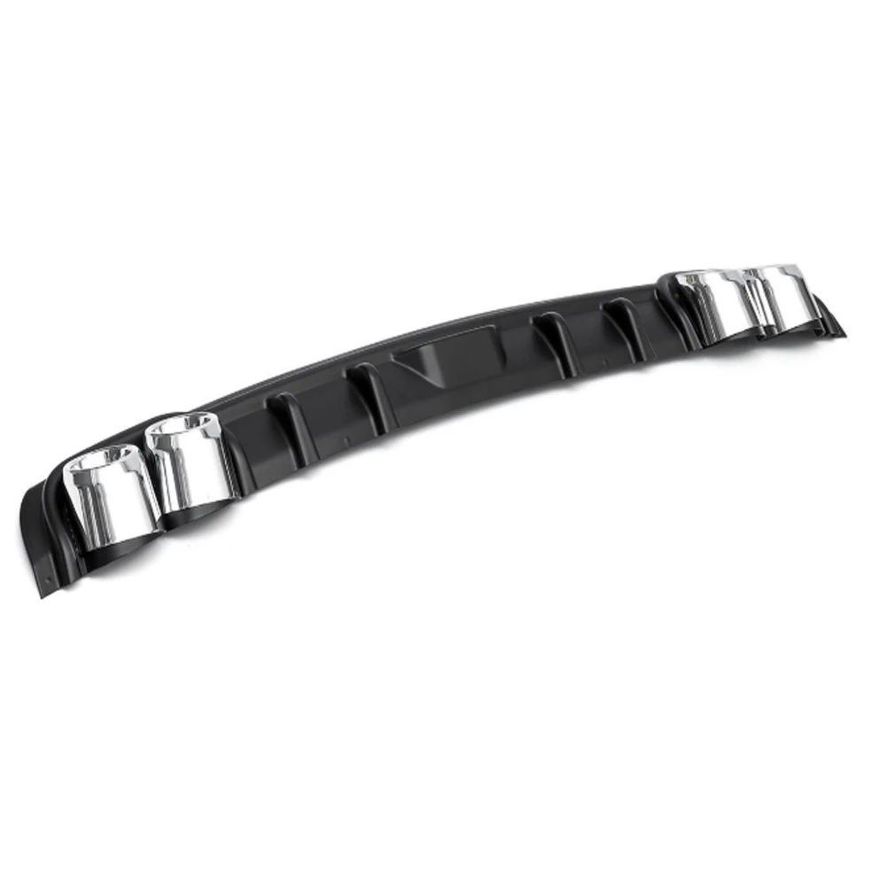 Car Rear Bumper Diffuser Fake Four Out Exhaust Lip Rear Lower Splitter Spoiler Auto Decorative Rear Diffuser Universal Car view 3