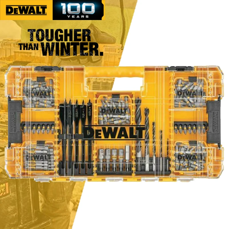 

DEWALT 120-Piece 1/4 in Maxfit Ultra Steel Drill Power Tool Driving High-Speed Steel Screwdriving Bit Head Set DWAF120PCSET