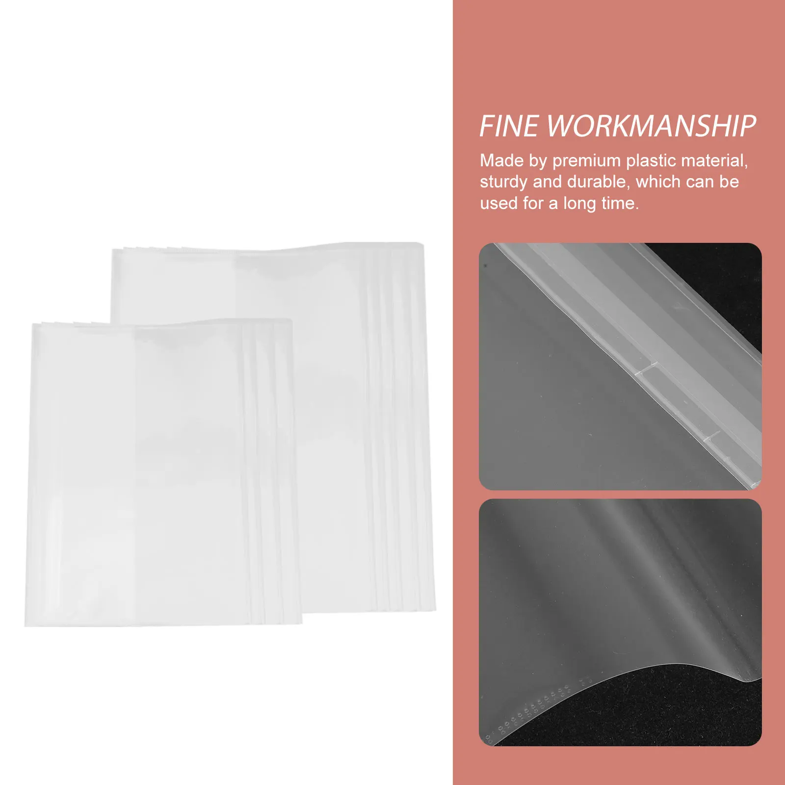 20 Pcs Book Wrap Clear Plastic Cover for Books Soft Protector Polyester Wrapping Film Transparent Exercise Sleeve