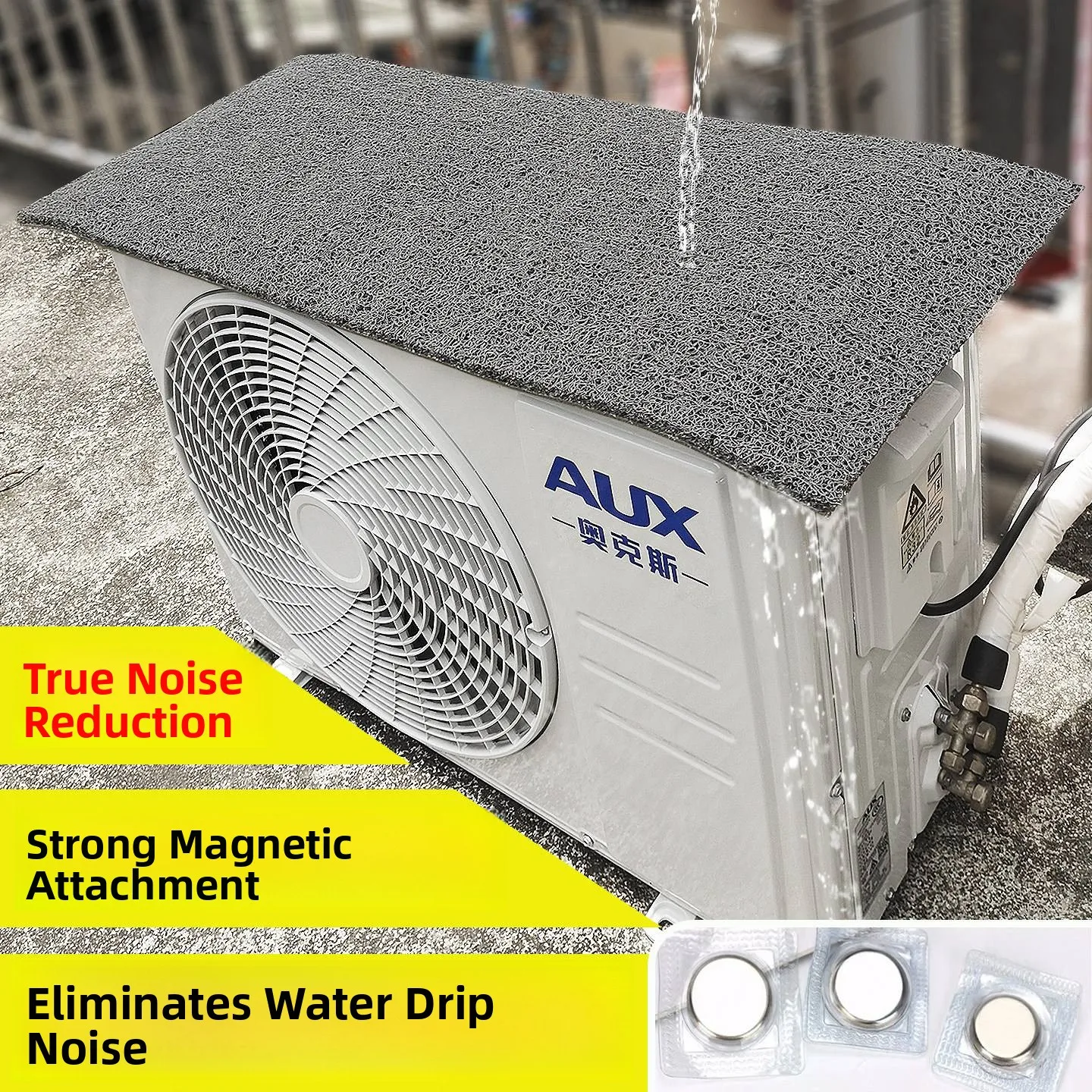 Universal Air Conditioning Outdoor Unit Soundproof Pad Waterproof Rainproof Noise Reduction Mat Drip Proof Home Fabric Dust C...