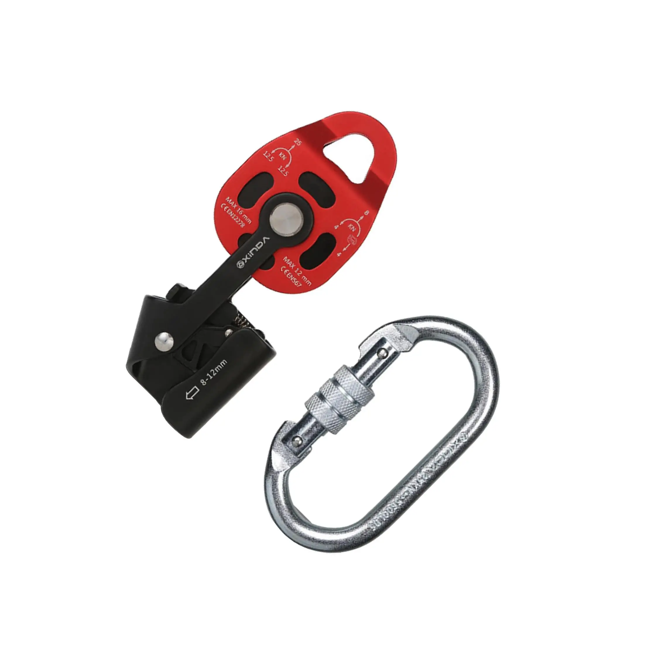 

Zipline Lifting Prusik Pulley Rope Tree Arborist Rock Climbing Red Black