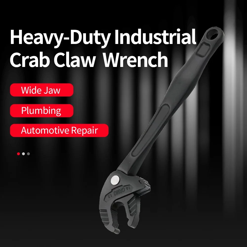 

Industrial-Grade Heavy-Duty Crab Claw Wrench | Quick-Adaptive Ratchet Wide-Jaw Tool for Automotive Repair & Plumbing
