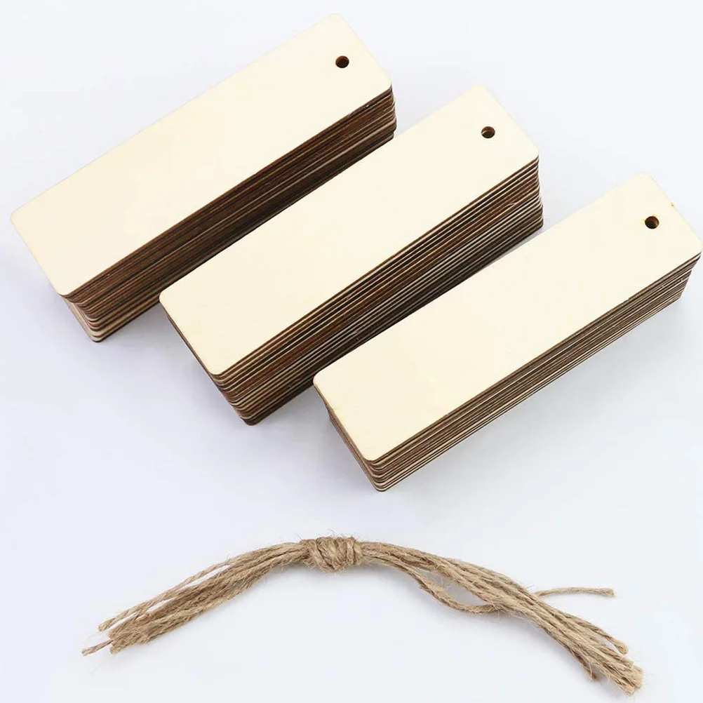 

1 set 1 Set Bookmarks Unfinished Christmas Tags Wooden Diy School Supplies Craft Decorations For Students Kids School Office