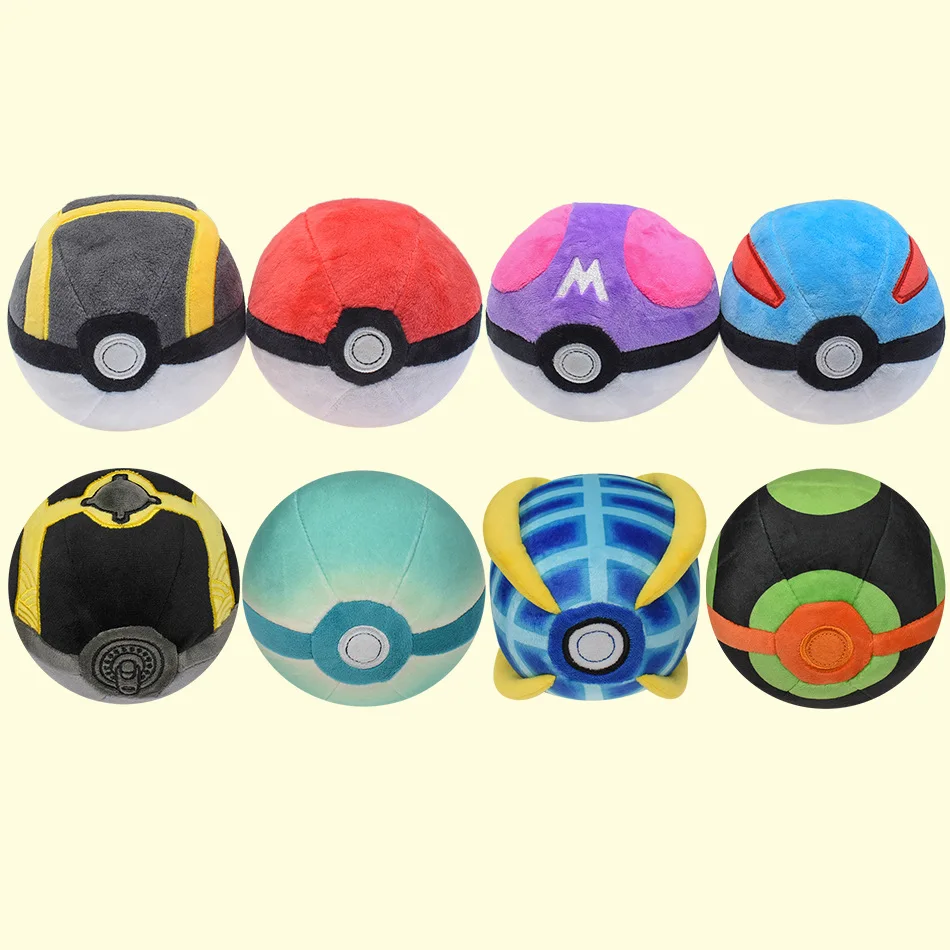 

Pokemon Cartoon Master Ball Great Ball Ultra Ball Poké Ball Stuffed Plush Toy Soft Backpack Charm Pendant Decor Toy Trendy Gift