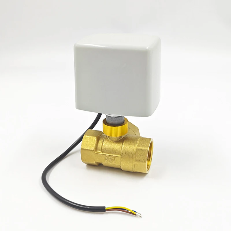Acarps 3-Wege Motorisiertes Kugelventil 3-Draht 2-Steuerung T/L-Typ 1/2" 3/4" 1" 2" DN15-50 Messing HVAC Elektrisches Kugelventil 220V 24V 12V – Detail 10
