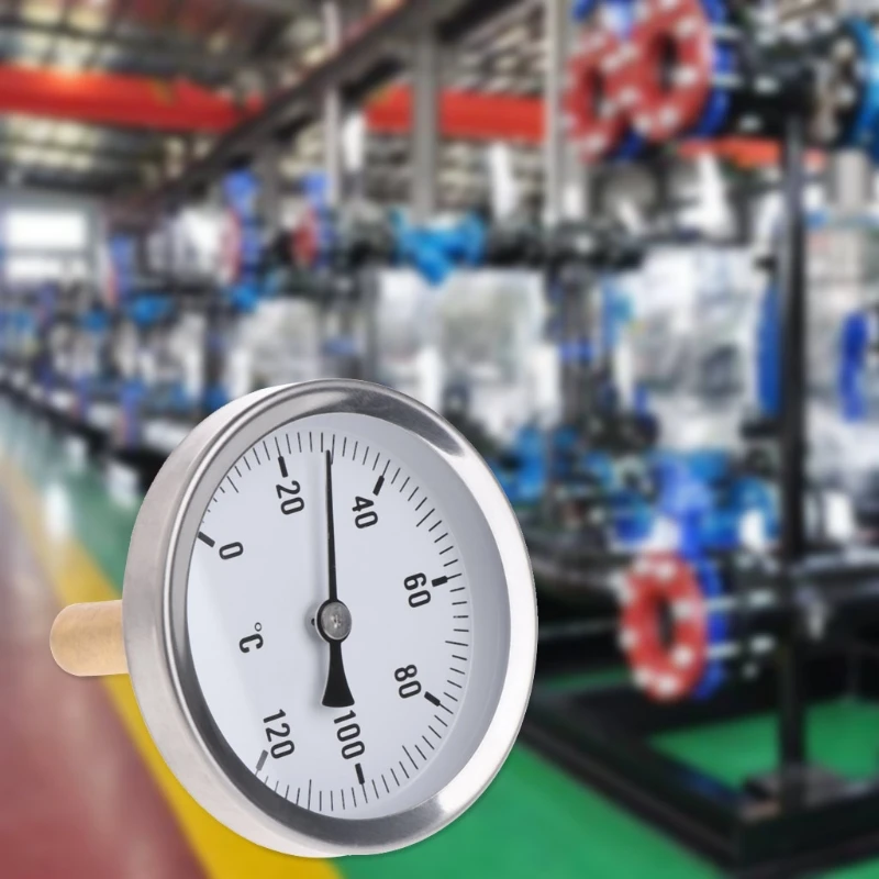 

Back Mount Horizontal Thermometer Dial Type Temperature Gauge Meter for Liquid