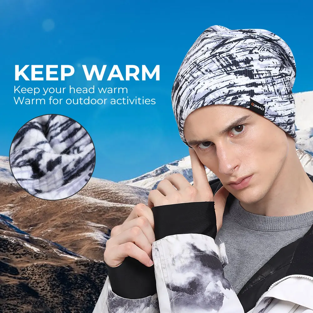 Thermal Knit Hat Soft Windproof Beanie Ear Cover Outdoor Hiking Running Snowboard Sports Autumn Winter Fashions Cap Men Women