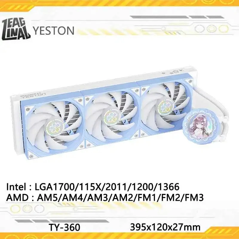 Imagem -02 - Zeaginal Yt360 Cpu Tudo-em-um Radiador de Refrigeração de Água Combinação de Alto Desempenho Suportando Lga1700 115x 1200 Am5 Am4