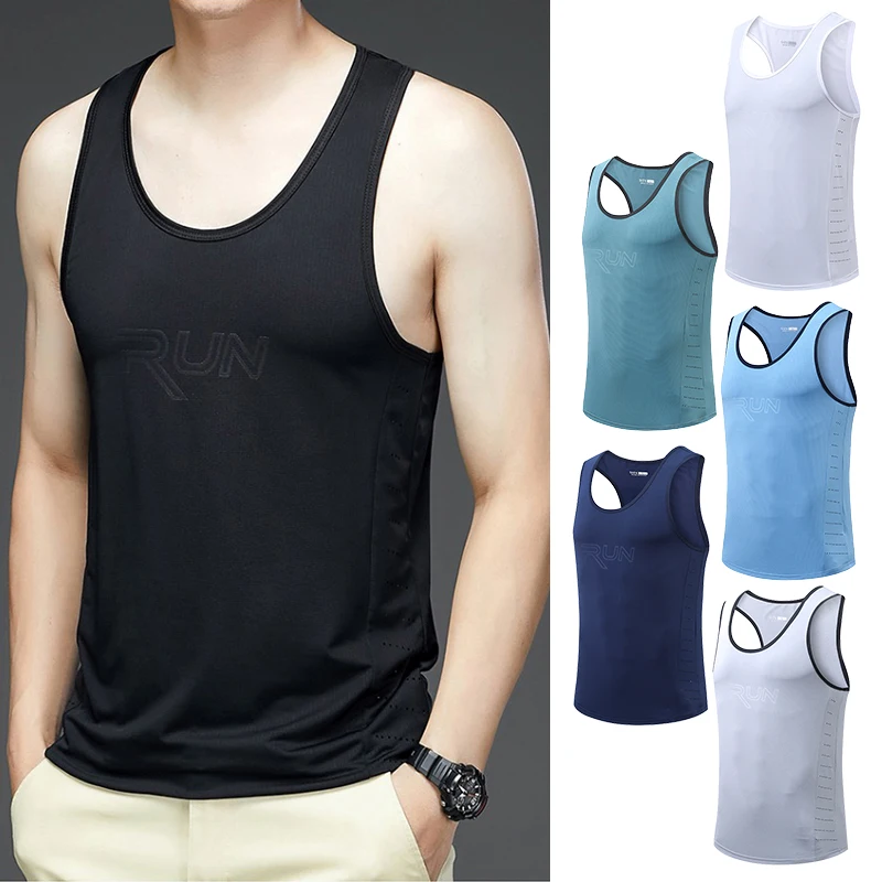 

Sweatshirt Sports Top Homme Gym Shirt Men Shirts Tops Undershirt Tees Mesh Vest Fitness Wear Men's Running T-shirt Marathon Tank