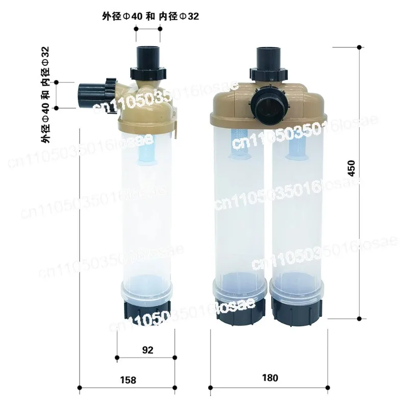 Efficient Transparent Dual Dust Pipe Cyclone Dust Collector 40t9 Suitable for All Dust Removal Scenarios