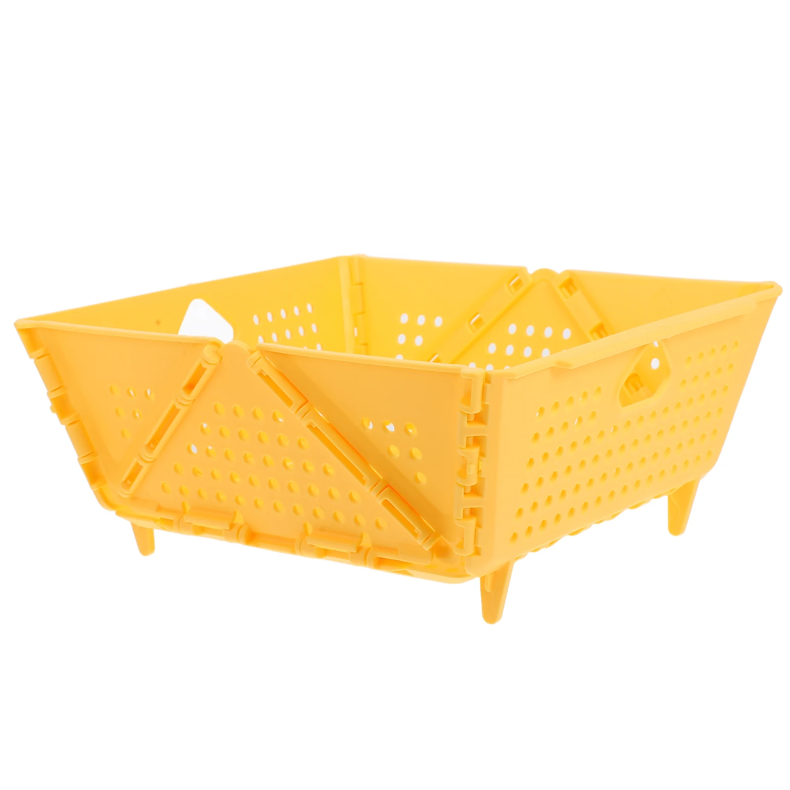 سلة تصفية قابلة للطي لحوض المطبخ لغسل الفواكه والخضروات وتجفيف المعكرونة، منظم تخزين قابل للطي