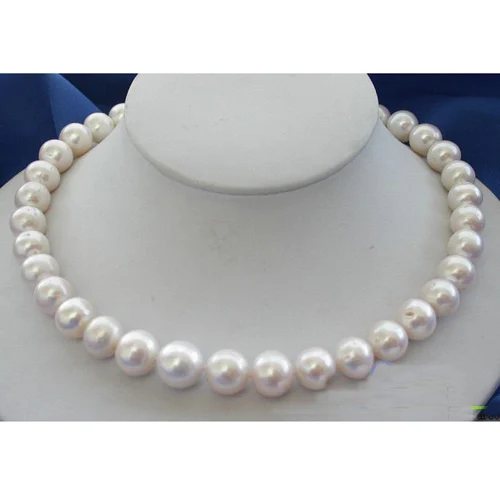 

Favorite Pearl Jewelry,Huge 17'' 11-14mm White Freshwater 100% Real Pearl Necklace,Perfect Birthday Wedding Party Lady Gift