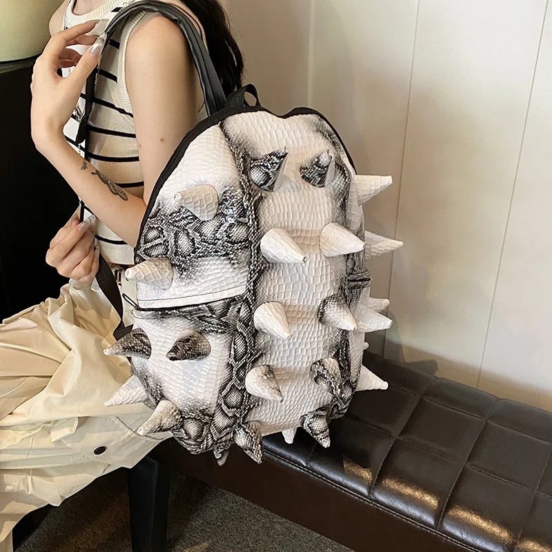 

PU 3D Hedgehog Fun Backpack 2025 New Trendy Cool Creative Fashion Brand Cycling Backpack